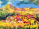 Leroy Neiman Delacroix's Tiger painting